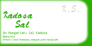 kadosa sal business card